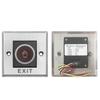 Brushed Stainless Steel Infrared Sensor Exit Switch - Concealed Mount, Contactless Button