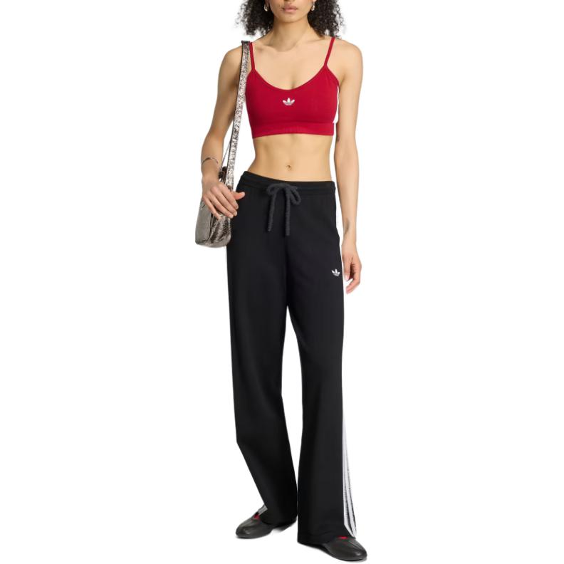 adidas Calças Esportivas de Tricô Originals Firebird com Listra Lateral e Cordão Cintura Média Feminino KS9363