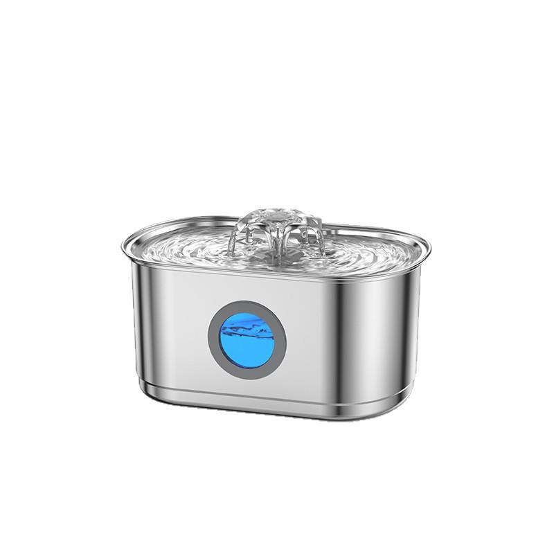 Silent Stainless Steel Pet Water Fountain and Feeder