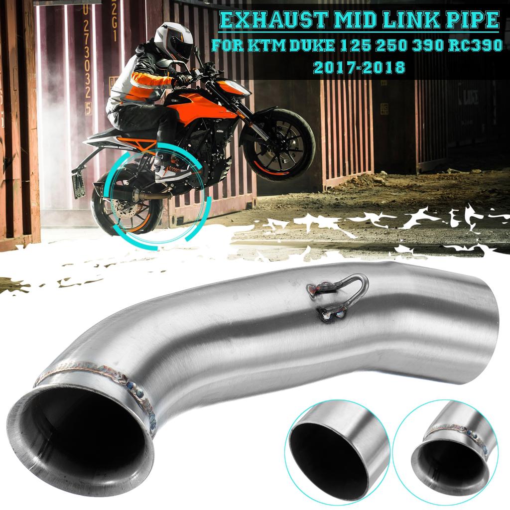 Motorcycle Exhaust Muffler Pipe Slip With 51mm Mid Link Pipe Fit For KTM DUKE 125 250 390 2017 2018 Color : A