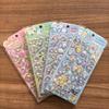 4 Pcs/Set Shiny Crystal Decorative Stickers - Cute Animal & Flower Embellishments For Journal Diy & Phone Case