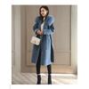 New Autumn and Winter Thickened Woolen Women's Coat Extended Quality Fur Collar Coat