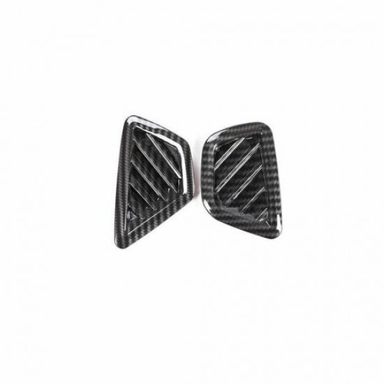 trument L&R Air Outlet Vent Trim 2* For BMW 5 Series G30 18- Carbon Fiber