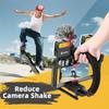 Zeadio Camera Smartphone Portable Handle Grip Handheld Video Rig with RGB Video Light Compatible with All Mirrorless and Smartphones & Stabilizer, &
