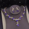 Luxury Tiaras Bridal Jewelry Sets for Women Flower Choker Necklace Sets Bride Crown Prom Wedding Jewelry Set Costume Accessory
