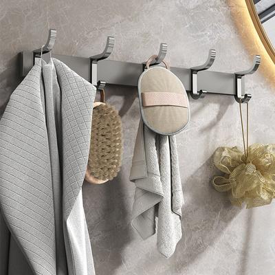 Upgrade Widen And Thicken Movable Aluminum Backdoor Hook Folding Robe Hooks for Bathroom Kitchen Accessories