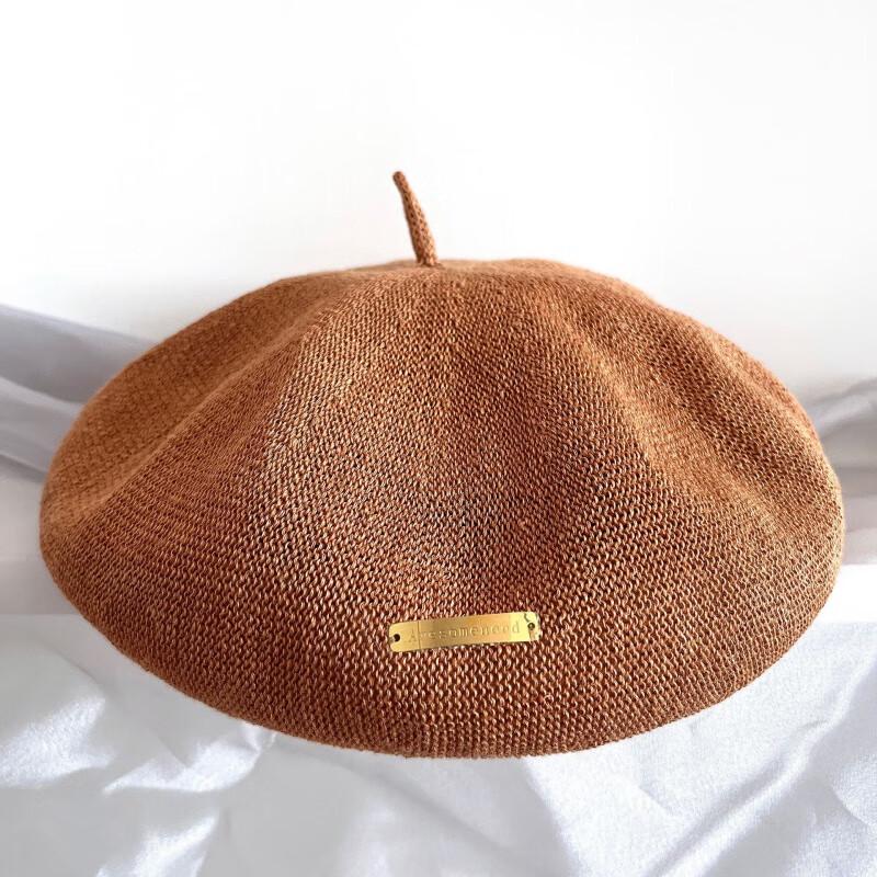 Женская вязаная беретка Художественная шляпа L