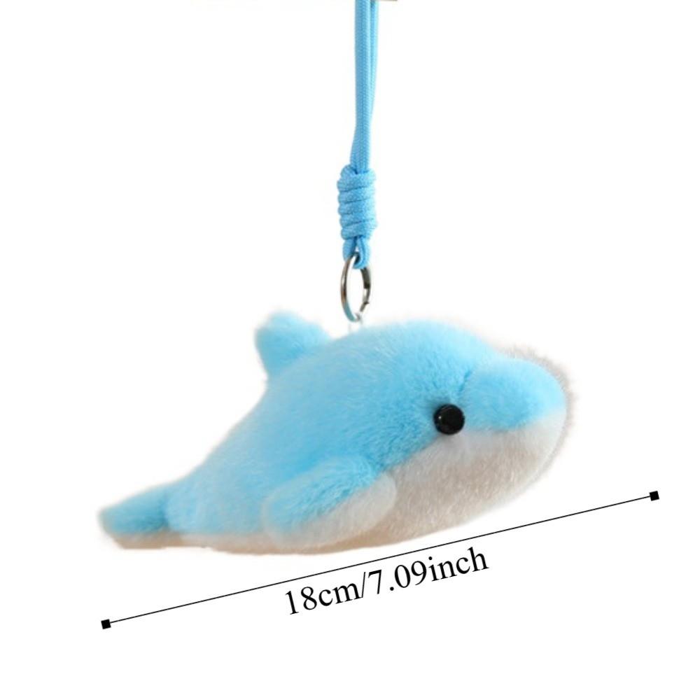Ocean Animal Dolphin Plush Doll Keychain Plush Doll Key Rings  Kids Birthday Christmas