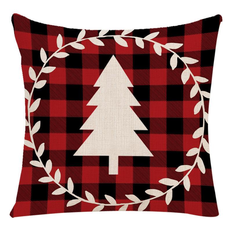 Christmas Elk Forest Car Neck Guard Home Sofa Pillowcase Christmas Pillowcase with Core