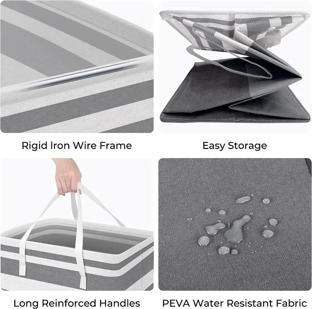Waterproof Dirty Clothes Basket Simple Large Capacity Storage Box Simple Foldable Dirty Clothes Basket Easy To Store Storage Bag