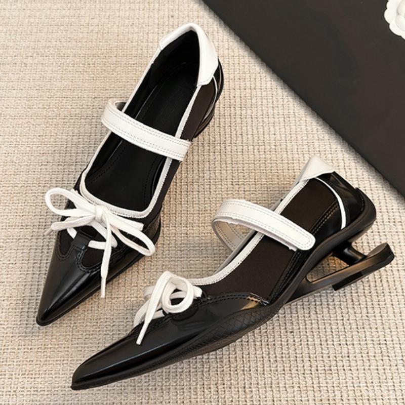 Fashion Fashion Pointed Toe Butterfly Knot Strange Style Mary Jane Shoes Women Designer Sports Ballet Shoes Elegant Party Dress Pumps