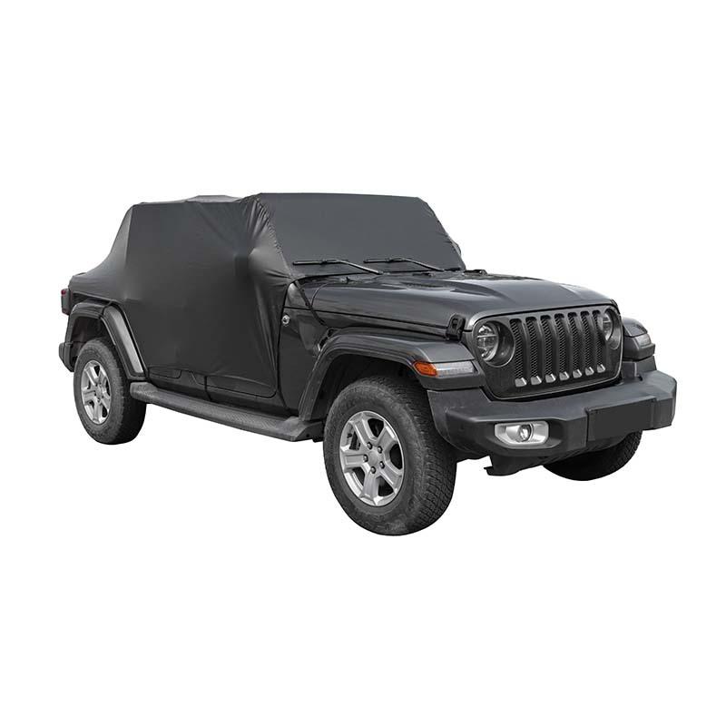 Vanntett allværs frontrute solskjerm i skinn bildeksel Passer til Jeep Wrangler JL 4-dørsversjon 2018-2023 Eksteriørtilbehør