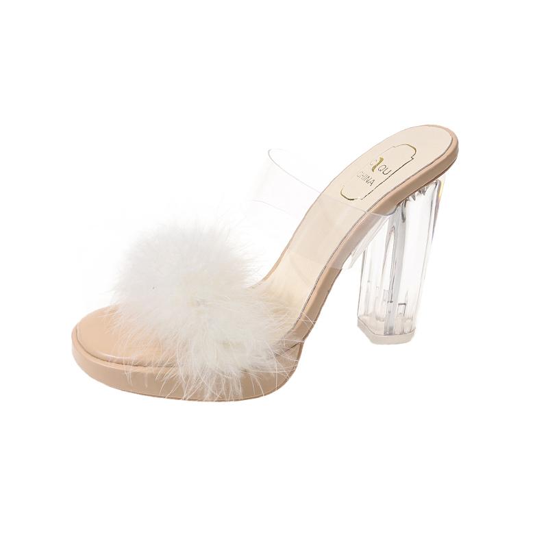 Women's Summer New Luxury Designer High Heel Slippers 2025 Casual Women's Open Toe Down Decorative Women's Shoes Zapatos Mujer