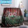 Custom Name Fluminense Club Crest Flannel Blanket, Use for Birthday/Holiday Gift, Soft Blanket for Sofa/Bed/Camping/Office, Home Decor
