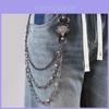 Soulcollision Catena per Cintura Punk Metal con Moschettone per Accessorio Moda Unisex
