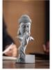 Zen-Style Xian Porcelain Buddha Ornament: Creative Desktop and Tea Room Bonsai Decoration.