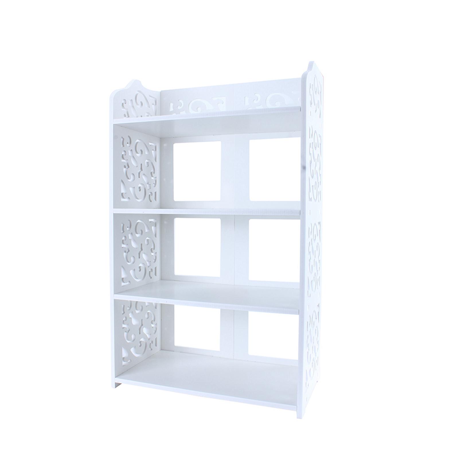 

4 Tiers White Hollow Out Shoe Rack 18.5cm Height Between Layers Used for Living Room Bedroom Bathroom Household Supplies Stand Storage Organiser Shelf