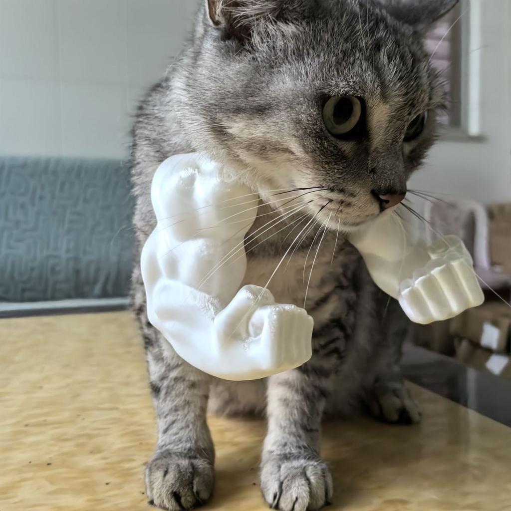 Muscular Arms for Cat, Meowscles Cosplay, Pet Prop Neck 3D Printed Arm, Pet Props Hanging Arm,Muscle Costume,Cosplay Accessories