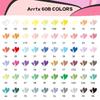 Arrtx Acrylic Paint Marker 60B Brush Tip Art Marker Vibrant Smooth for Rock DIY Crafts - Colors, Writing, Painting, Glass, Wood, Ceramic, Fabric,
