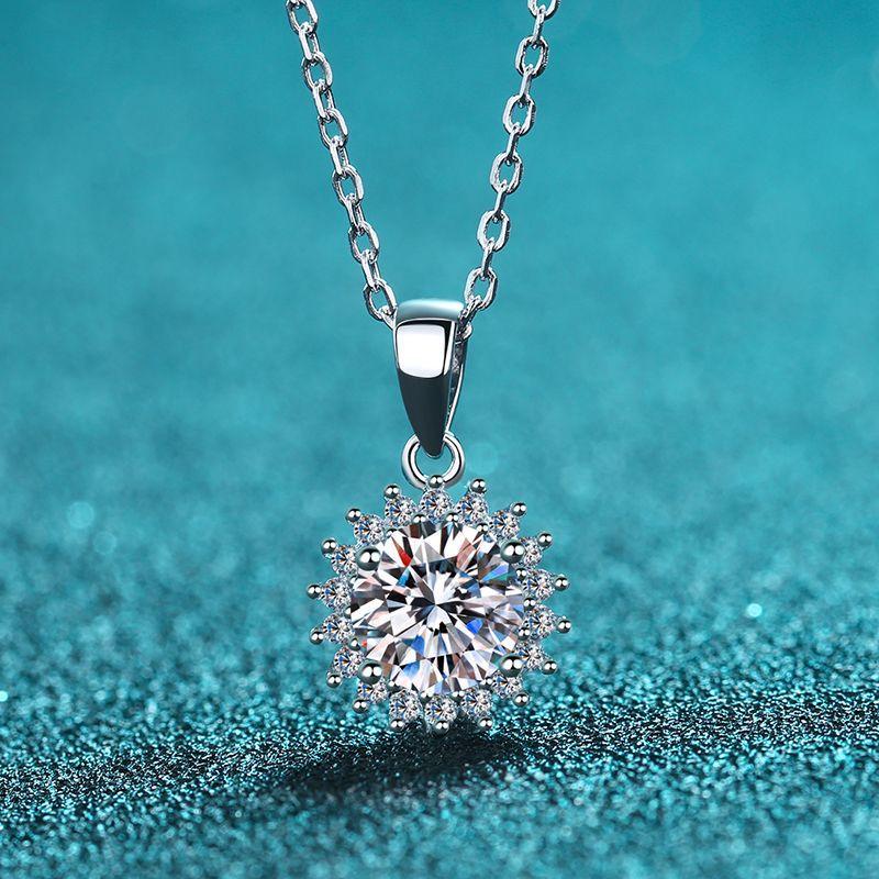 0.5-5ct D Color Moissanite Woman Pendant Sier Necklace For Women Chains Party Bridal Fine Jewelry 925sterling Silver Necklace