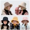 Fisherman Hat For Women Lamb Wool Bucket Hat Korean Style  Fleece-Lined Cycling Hat  Warm Windproof Ear-Protecting Hat