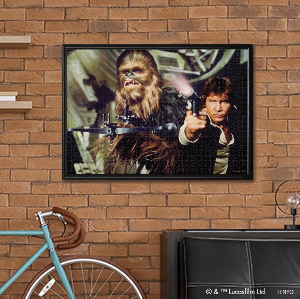 Tenyo in Jigsaw Puzzle Star Wars Han Solo Chewbacca Includes and Service Card (Tenyo) [Made Japan] 1000-Piece & (51x73.5cm) W-1000-694, Glue, Spatula,
