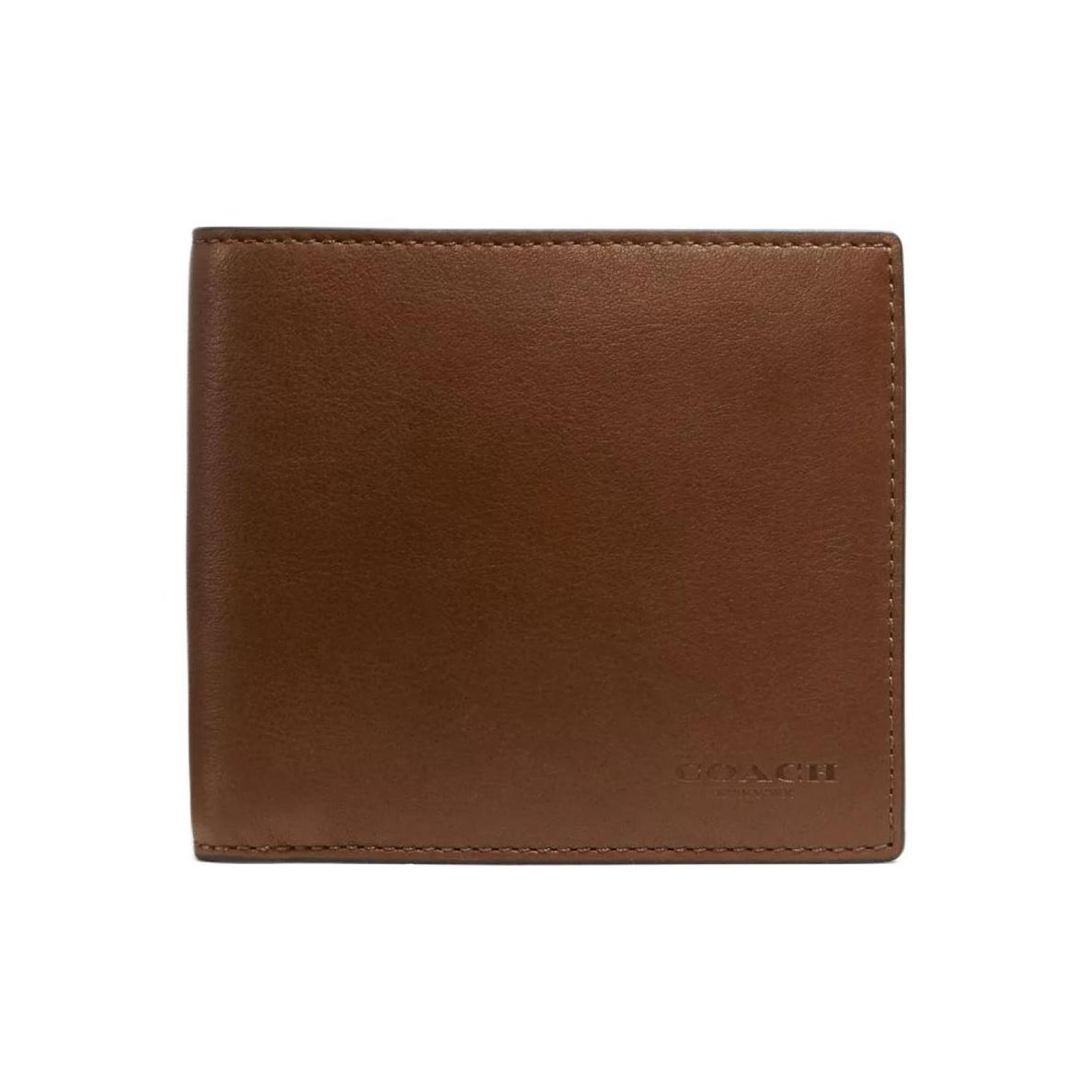 

Coach Coin Wallet 10 Smooth Leather Folded Short Wallet Men Wallets Brown 5011-SAD Basic Set (Bag+Dust Bag)