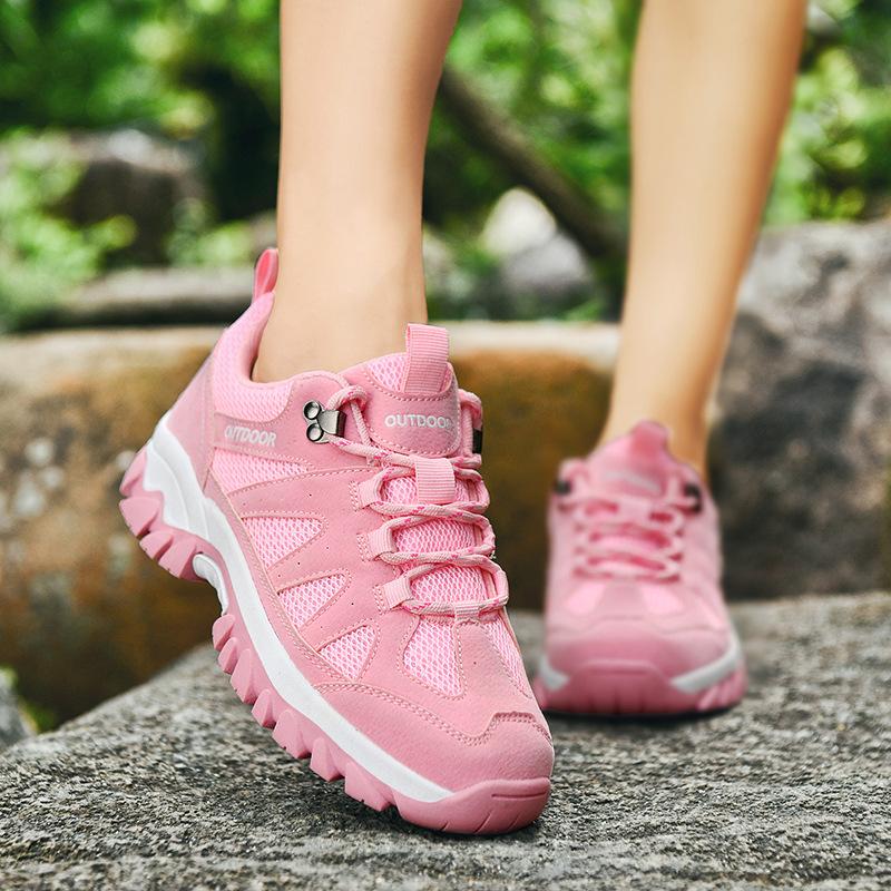 Cross-border new breathable hiking shoes non-slip outdoor light hiking sports shoes men and women couples off-road running shoes