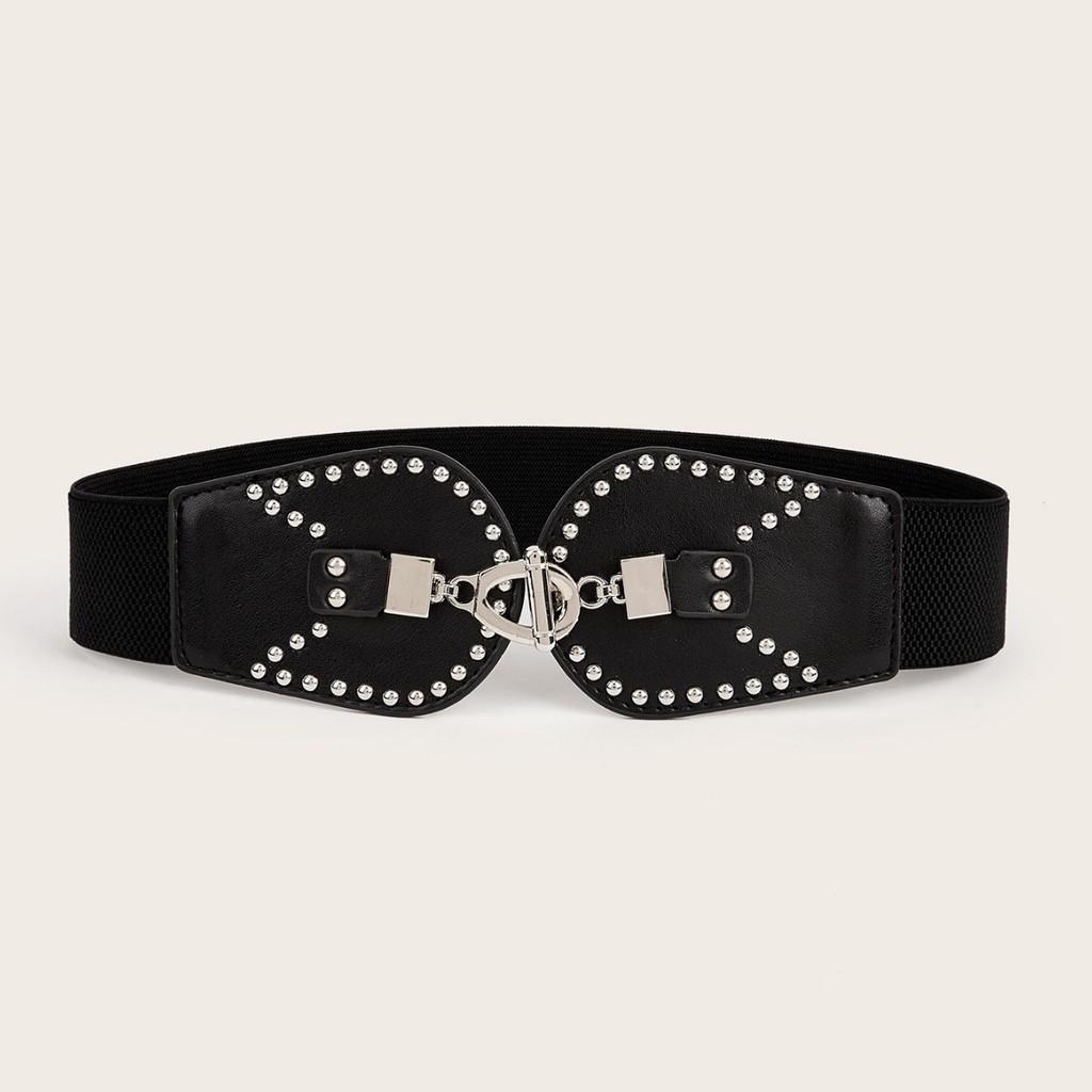 Vintage Retro Waist Belt For Women With Pu Faux Leather Buckle For Outdoor Style