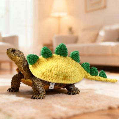 Schildkrötenkostüm Verstellbarer Riemen Dinosaurier-Design Handgefertigtes Kostüm Kleintier-Pullover Für Haustier Halloween Kleintier-Cosplay
