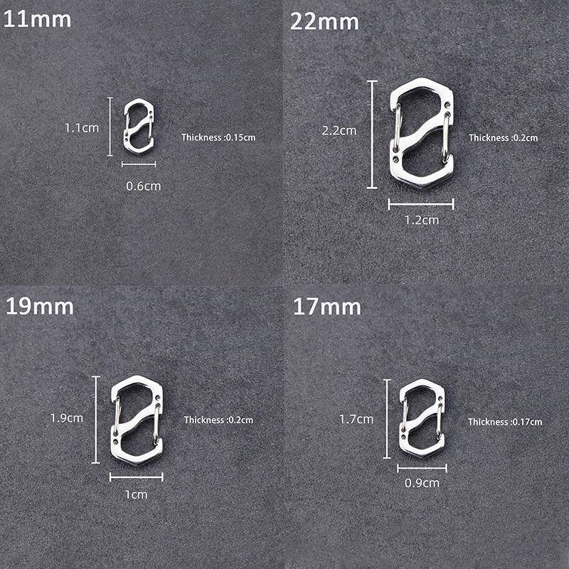 Backpack Buckle Stainless Steel S Type Carabiner With Lock Mini Outdoor Backpacks Luggage Hook Anti-Theft Key-Lock Tool