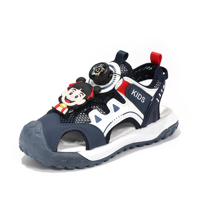 Children's 2025 Summer Rotating Button Closed-Toe Water-Resistant Breathable Sandals