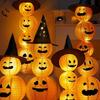 Light-Up Halloween Pumpkin Lantern Ornaments for Bar or Storefront Décor.