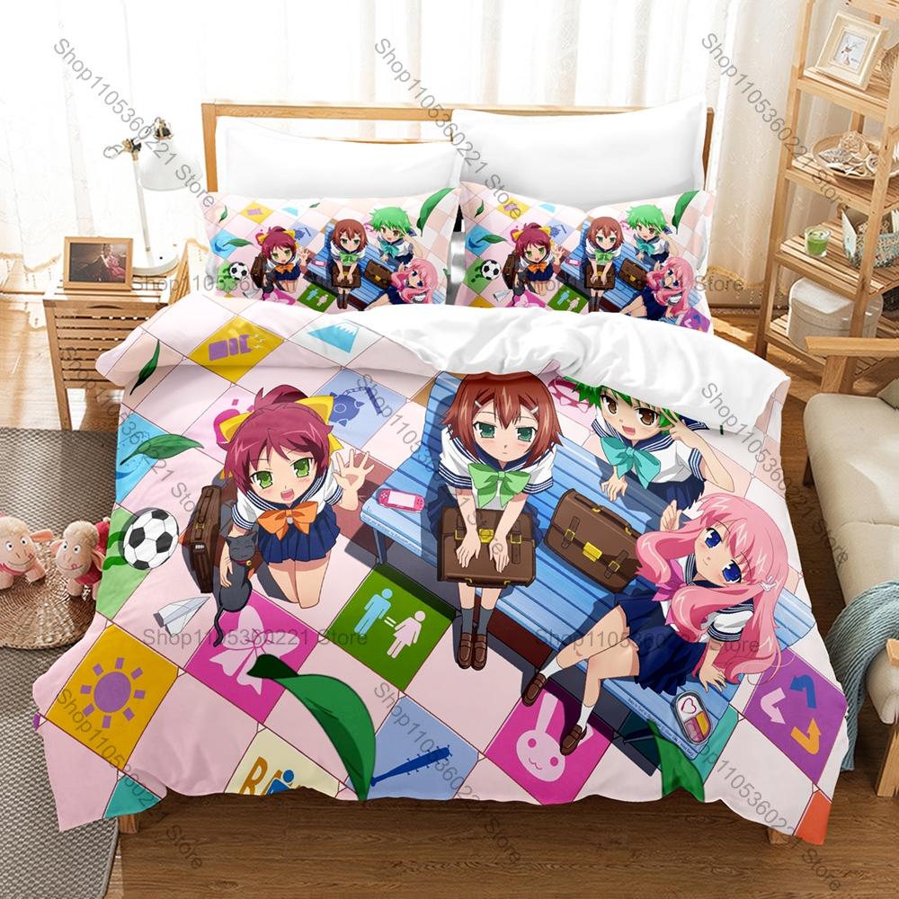 Cool Baka and Test Hideyoshi Kinoshita Akihisa Yoshii Hilarious School Comedy Japanese Anime Bedding Set Duvet Cover + 2 Pillowc