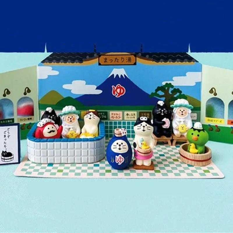 1pc Japanese Groceries Zakka Bath Series Ornaments Home Kitty Resin Lovely Ornaments Gift Microfilm DIY Scene Room Decor