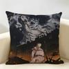 Anime AAttack On Titan Cushion Cover Natural Linen Organic Fabric DoubleSided Printing Room Sofa Decor Pillow Case