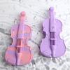 Zipper Closure Violin Stationery Bag High Appearance Level Silicone Zipper Pencil Bag  School Use