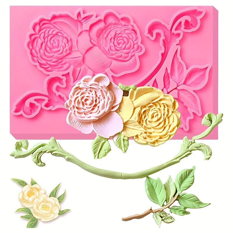 

1Pc Peony Flower & Leaf Silicone Mold - DIY Cake Decor, Chocolate Baking Tool