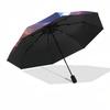 Galaxy, Nebula Themed Automatic Opening and Closing Umbrella, Compact Travel Umbrella, Lightweight and Portable, Suitable for Beach Commutin
