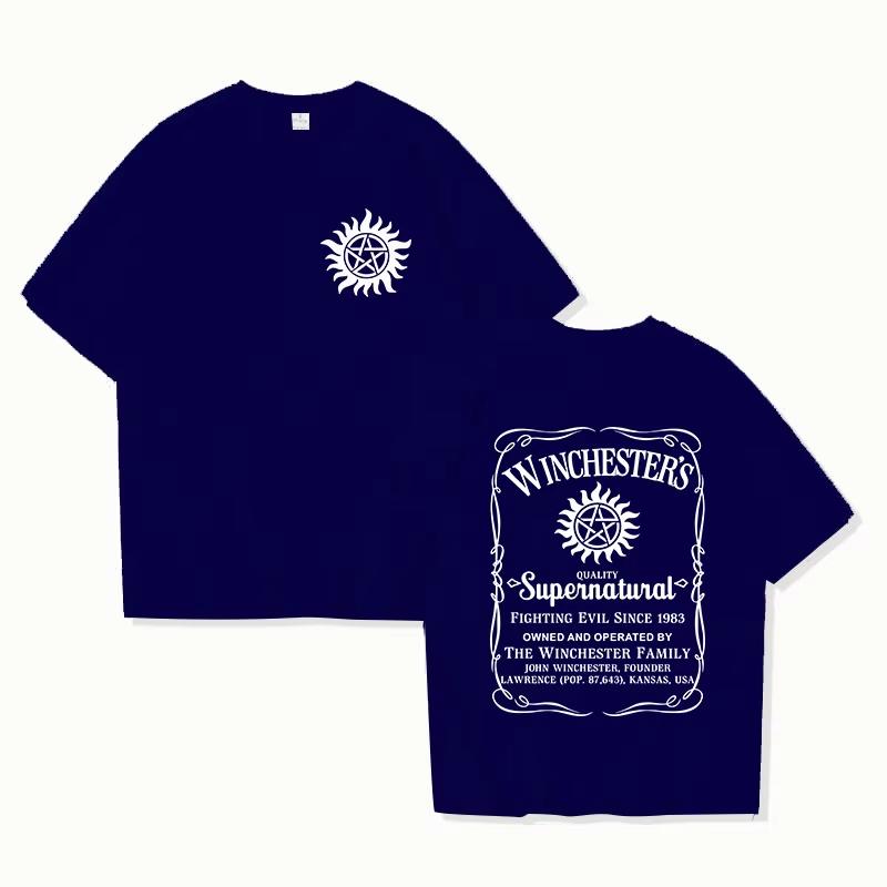 Hot Supernatural Print T Shirt Summer Fashion Casual Short Sleeve Round Neck Tops WomenUnisexs Tshirts
