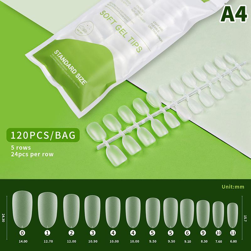 

120 шт./пакет Полностью прозрачные капли воды миндалевидные накладные ногти маникюр балет квадрат короткий патч для ногтей матовый патч патч для наращивания ногтей as the picture