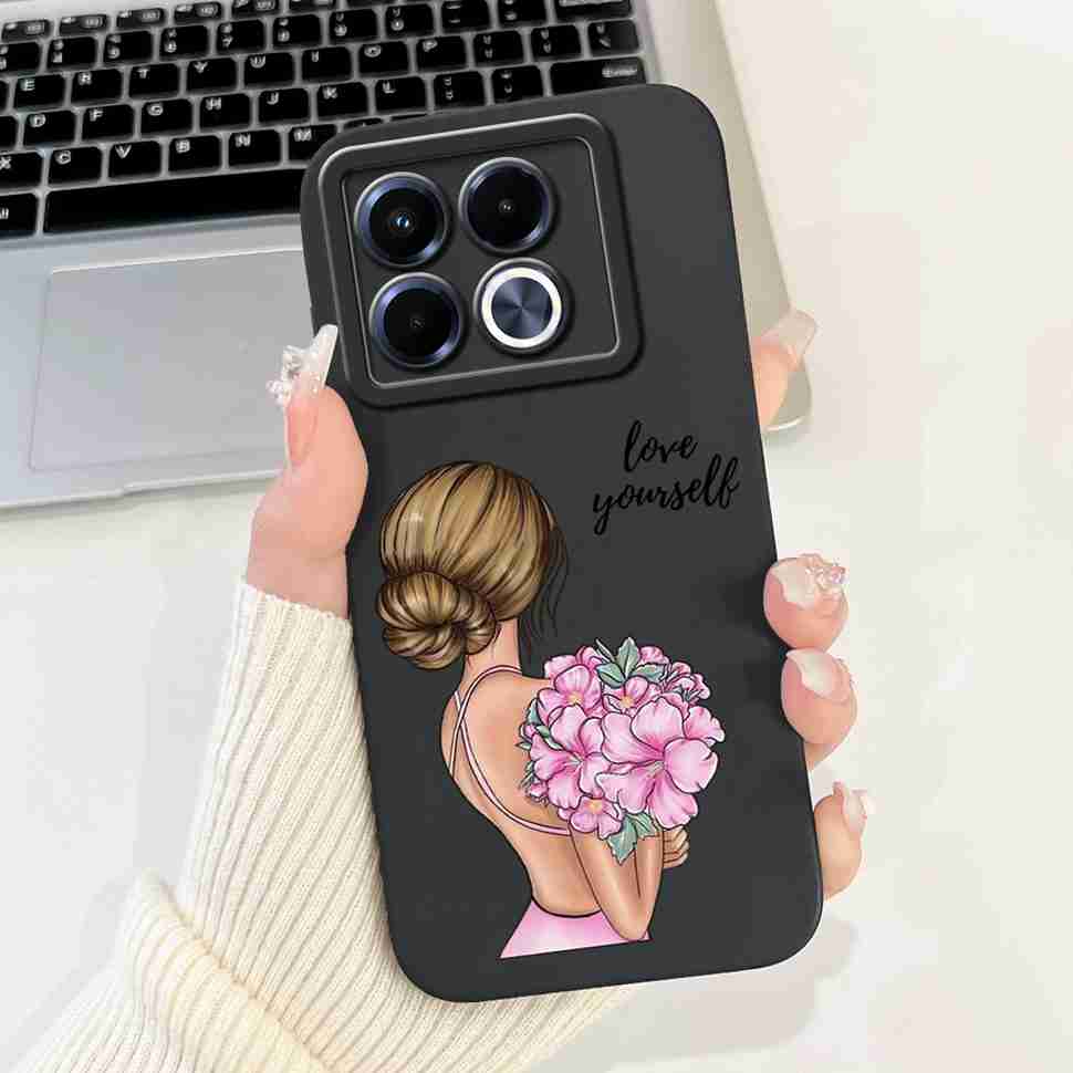For Infinix Note 40 40X 5G Casing Lucky Girl Soft Silicone Case For Infinix Note 40 X  Note40 40X Pro 40Pro 5G Back Covers