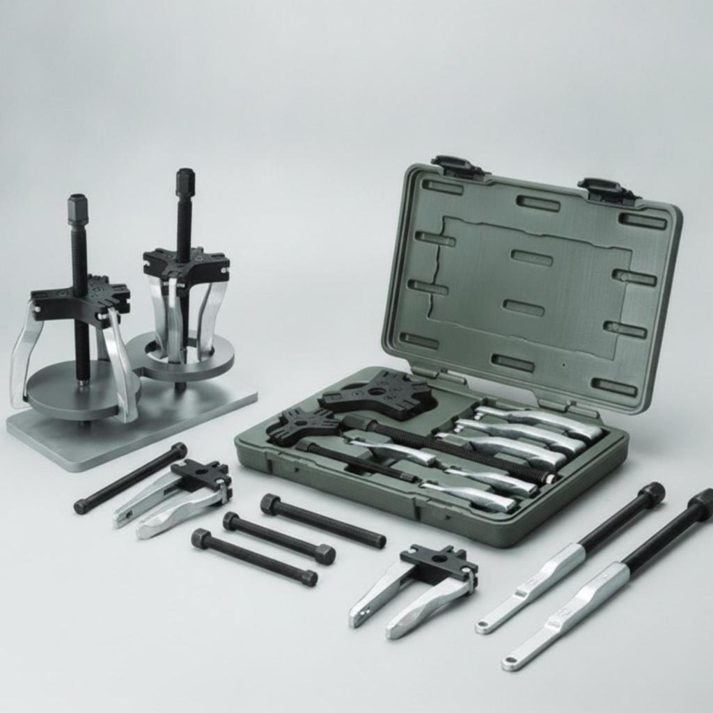 10 Pieces Puller Set with Case Adjustable Gear Versatile Tool for
