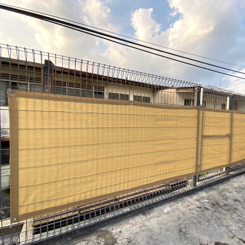 Thicken Beige HDPE Anti-UV Sun Shade Net Home Garden Hotel Balcony Safety Fence Privacy Screen Canopy Shade Sails