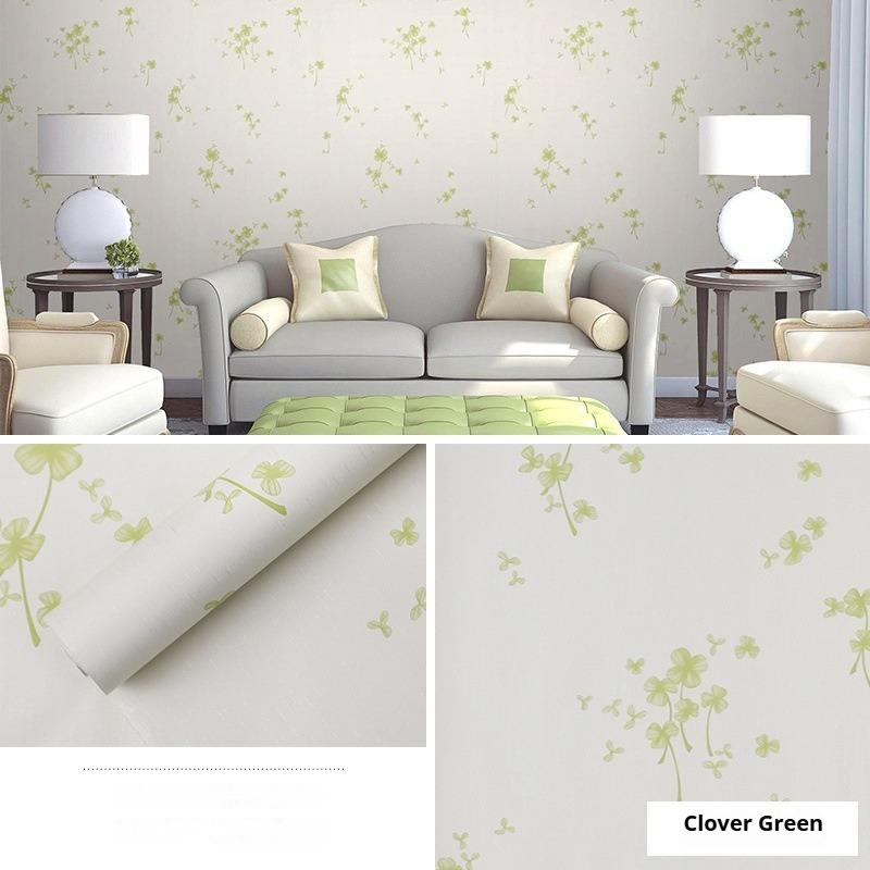 Selvklebende Tapet Pastoralt Blomstermønster Selvklebende Tapet Soverom Stue Møbler Renovering Vanntett og Fuktsikker 10 Meter