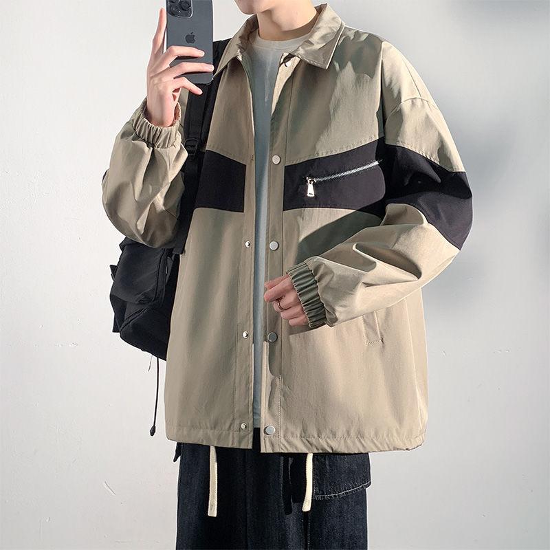 

Куртка мужская весенне-осенняя новая ретро трендовая брендовая свободная повседневная большого размера 8XL 250-140 kg