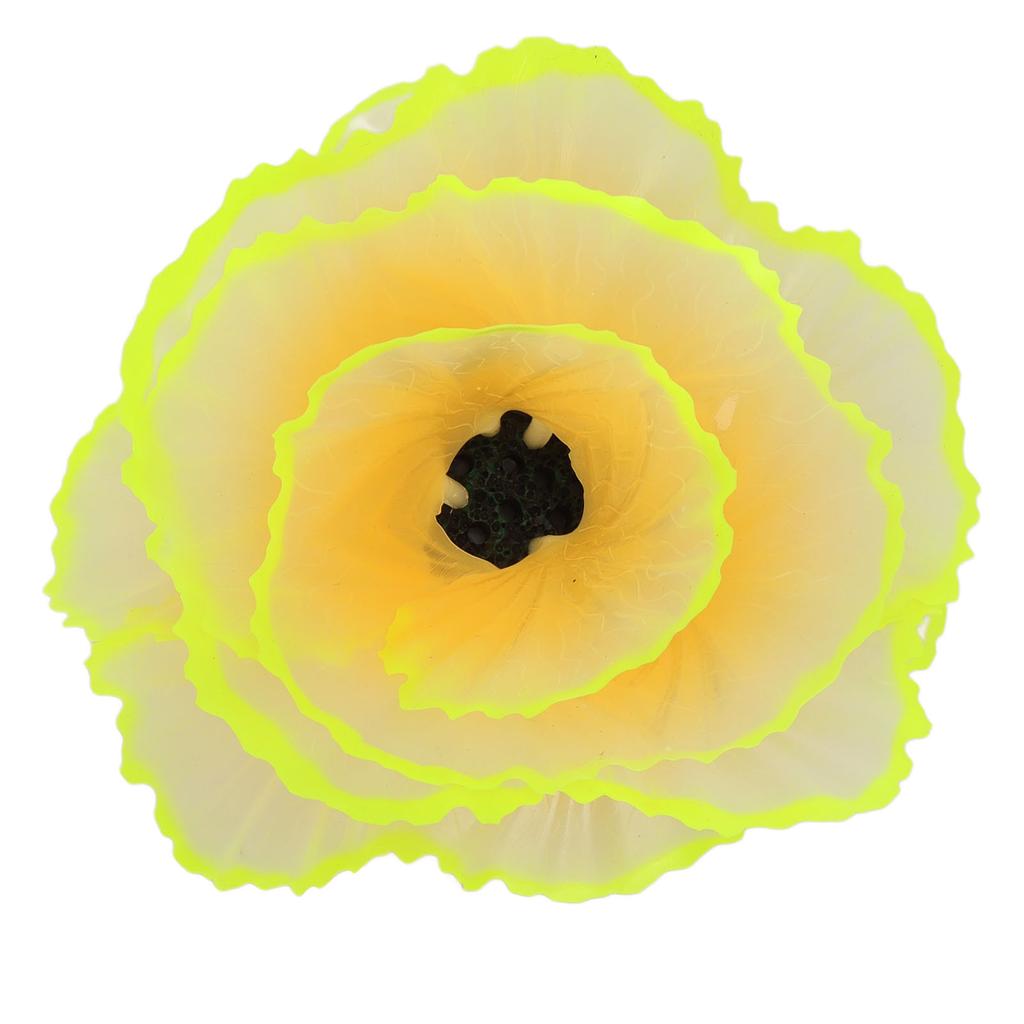 Simulation Coral Decoration Fluorescent Fish Tank Plants Decoration for Landscape Decor Yellow