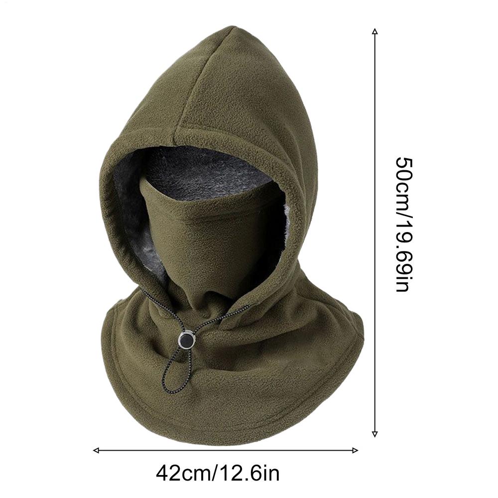 Fleece Hood Breathable Adjustable Drawstring Windproof Outdoor Supplies Warm Winter Hat For Cold Weather Cycling Outdoor Work