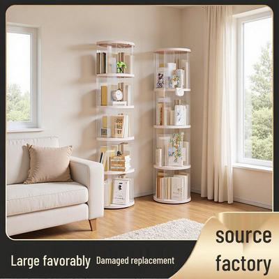 Kids' Rotating Bookshelf and Toy Organizer: Multi-Layer Floor-Standing Storage Cabinet