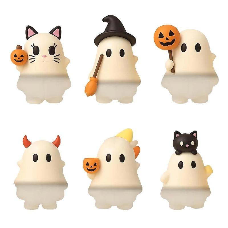 Ghostees Mystery Phone Buddy Halloween Ghost Phone Accessories Stick-on Cute Car Decor Rearview Mirror Dashboard Decorations